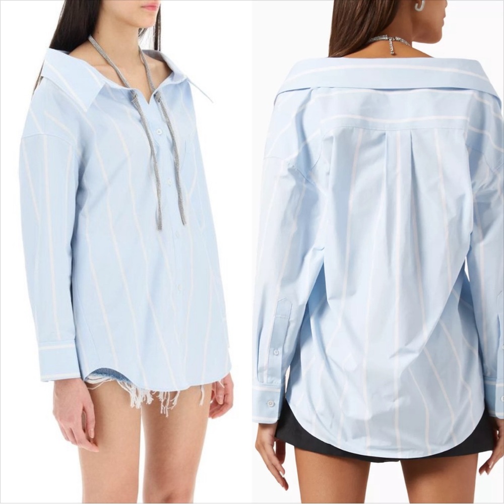 AUTHENTIC Alexander wang shirt with diamond halter neck detail FIRM PRICE - Picture 5 of 15